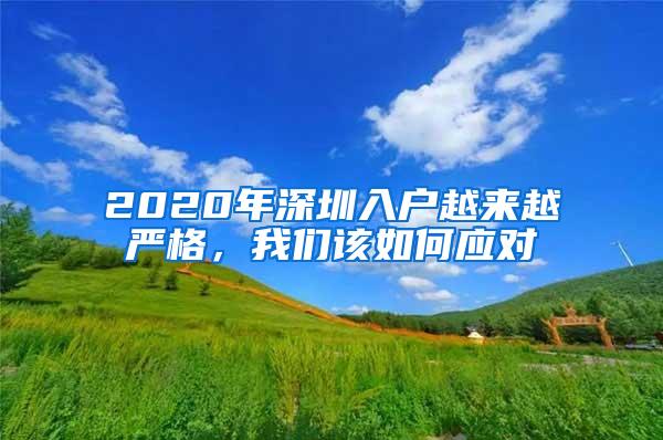 2020年深圳入户越来越严格，我们该如何应对