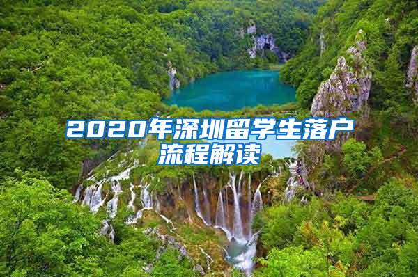 2020年深圳留学生落户流程解读