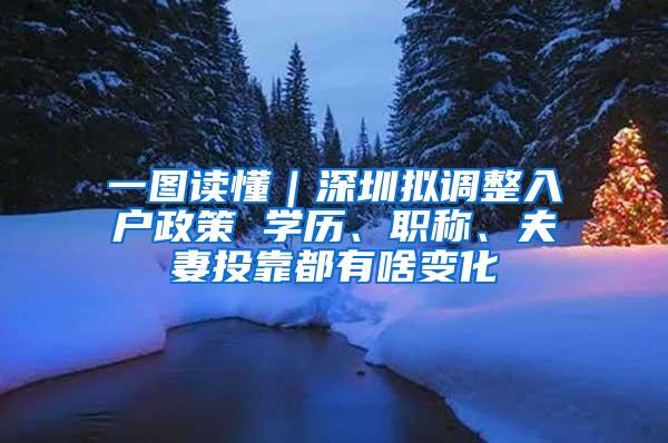 一图读懂｜深圳拟调整入户政策 学历、职称、夫妻投靠都有啥变化