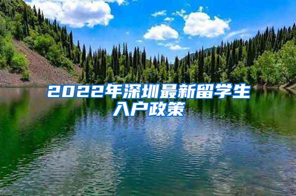 2022年深圳最新留学生入户政策