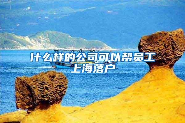 什么样的公司可以帮员工上海落户