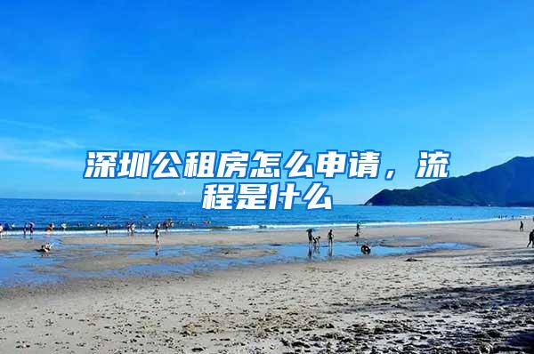 深圳公租房怎么申请，流程是什么