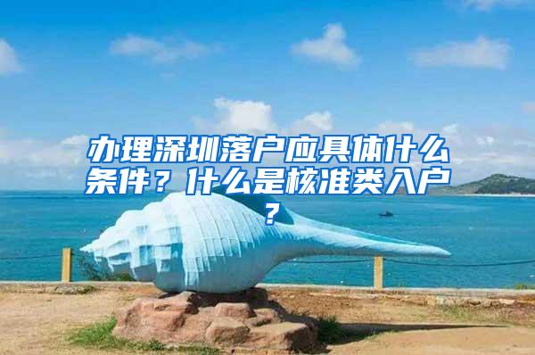 办理深圳落户应具体什么条件？什么是核准类入户？