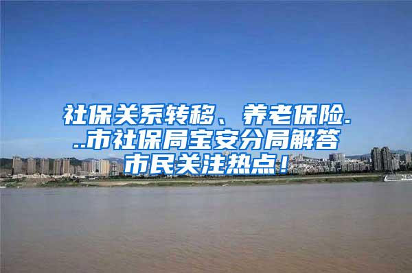 社保关系转移、养老保险...市社保局宝安分局解答市民关注热点！