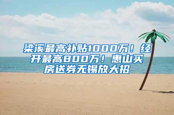 梁溪最高补贴1000万！经开最高800万！惠山买房送券无锡放大招