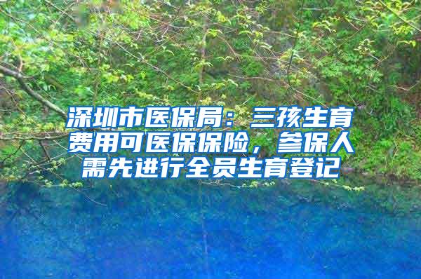 深圳市医保局：三孩生育费用可医保保险，参保人需先进行全员生育登记