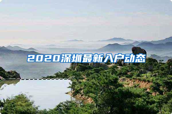 2020深圳最新入户动态