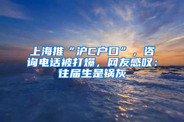 上海推“沪C户口”，咨询电话被打爆，网友感叹：往届生是锅灰