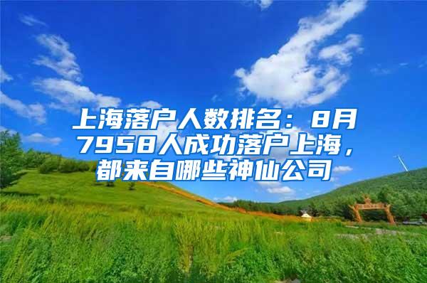 上海落户人数排名：8月7958人成功落户上海，都来自哪些神仙公司