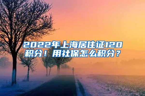 2022年上海居住证120积分！用社保怎么积分？