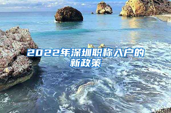 2022年深圳职称入户的新政策