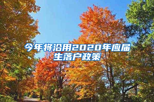 今年将沿用2020年应届生落户政策