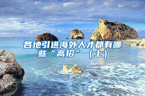 各地引进海外人才都有哪些“高招”（上）