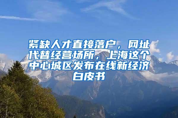 紧缺人才直接落户，网址代替经营场所，上海这个中心城区发布在线新经济白皮书