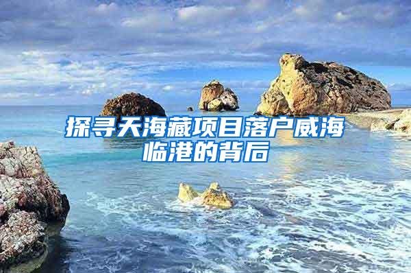 探寻天海藏项目落户威海临港的背后