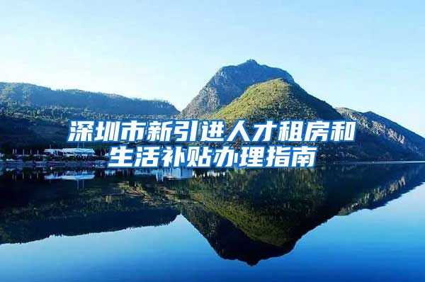 深圳市新引进人才租房和生活补贴办理指南
