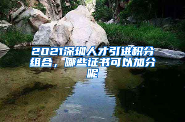 2021深圳人才引进积分组合，哪些证书可以加分呢